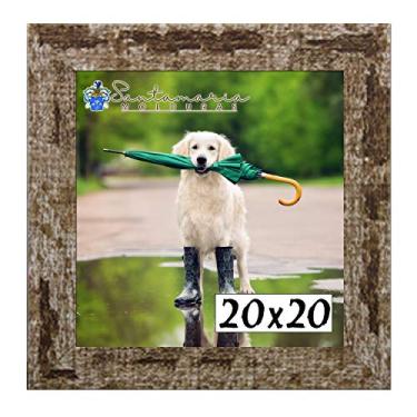 Imagem de Porta Retrado Molduras 20x20 Marrom