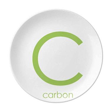 Imagem de Tabela periódica elementos de química, elementos de calcogênios, placa de carbono C, decoração de porcelana, louça, louça de jantar