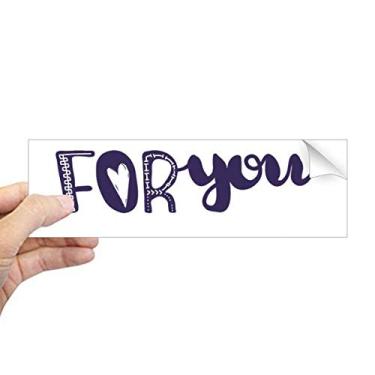 Imagem de DIYthinker Adesivo de para-choque retangular para notebook com citação fofa para escrever à mão para você