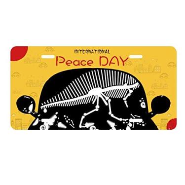 Imagem de DIYthinker Dinossauro Ossos Enormes Placa de Licença Etiqueta Decoração de Carro Dia da Paz