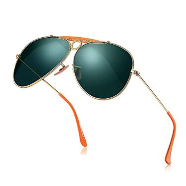 Imagem de Óculos de Sol para Homens/Mulheres Design Aviador Clássico Estilo Piloto Polarizado com Proteção Uv400