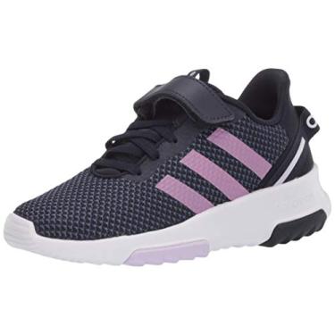 Imagem de adidas Tênis de corrida infantil Racer Tr 2.0, Tinta/cereja metálico/roxo, 21