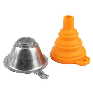 Imagem de Eastdall Funil De Silicone,Funil dobrável dos funis do silicone do funil dobrável dos acessórios da impressora 3D Filtro de resina de aço inoxidável para a resina de derramamento