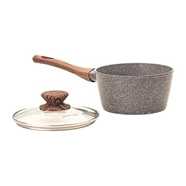 Imagem de Mimo Style Panela Cook 16cm/1,3L - Estrutura em Alumínio, Revestimento Cerâmico. Alças e Cabos Soft-Touch. Fogão a Gás, Elétrico, Vitrocerâmico (Grafito - Cinza)