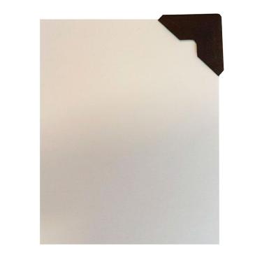 Imagem de Cantoneiras Auto Adesiva Fotos Cor Preta 10 Blisters