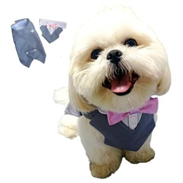 Imagem de Terno Pet Cinza ou chumbo, Smoking para cães e gatos (M, Terno Cinza)