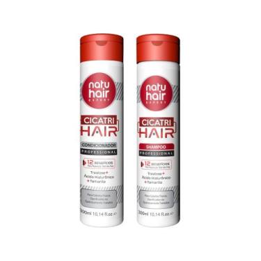 Imagem de Conjunto Cicatri Hair Shampoo + Condicionador 600 Ml - Natuhair