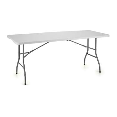 Imagem de Mesa Dobrável Vira Maleta Grande 1,80m Portátil Com Alça, MM House