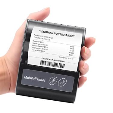 Imagem de Impressora térmica portátil de recibos BT 80mm Mini Bill POS pessoal Impressora móvel com bateria recarregável Suporte ESC/POS Compatível com Android iOS Windows para restaurante Supermercado Cozin