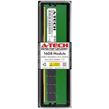 Imagem de A-Tech 16GB DDR5 4800MHz PC5-38400 CL40 UDIMM 1.1V Non-ECC Unbuffered DIMM 288-Pin Desktop PC/Computador RAM Módulo de Atualização de Memória