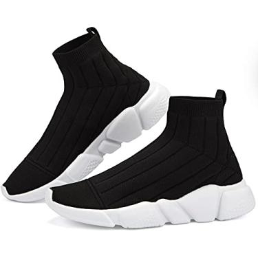 Imagem de Tênis de corrida masculino de malha respirável e leve da Santiro, High Top Black 4, 10