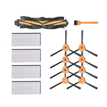 Imagem de Peças de substituição para aspirador robótico Ecovacs DEEBOT N79 N79S DN622 500 N79w N79se, 1 escova principal, 4 filtros, kit de acessórios de escova lateral 8