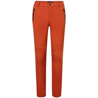Imagem de Camii Mia Calça de lã feminina à prova de vento impermeável esportiva para caminhada ao ar livre (66 L x 76 L, Laranja)