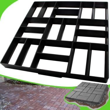 Imagem de CJGQ Moldes de concreto plus size 50 cm x 50 cm x 4,3 cm para caminhar, caminho reutilizável, tijolo, pavimentação, gramado, pátio, jardim, faça você mesmo, calçada