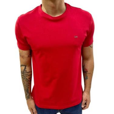 Imagem de Camiseta Masculina Lee Vermelha Básica