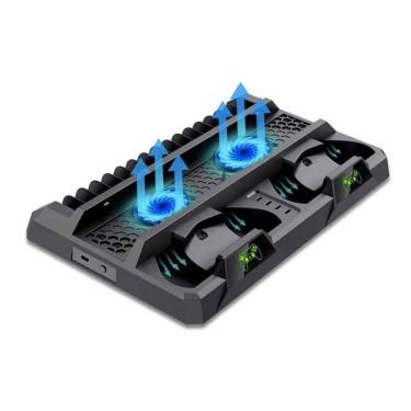 Imagem de Suporte de resfriamento PS4 Slim Pro multifuncional com status de carregamento