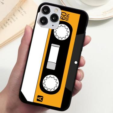 Imagem de Fita cassete vintage estilo retrô capa de TPU macia para iPhone 14 15 13 12 11 Pro XS Max Mini SE 2022 2020 7 8 Plus 6 6S X XR capa, A3, para iPhone12Mini 5.4