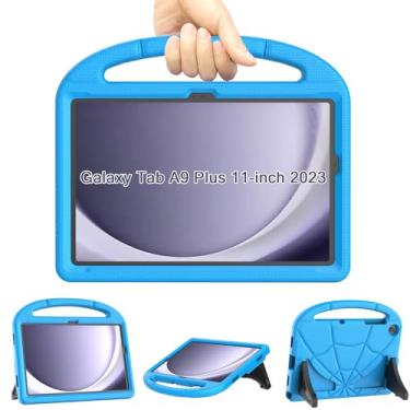Imagem de Lainergie Capa para Samsung Galaxy Tab A11 Plus/A9 Plus para crianças de 11 polegadas, versão 2025/2024, Galaxy Tab A11+/A9+, leve, à prova de choque, adequada para crianças, com suporte, azul