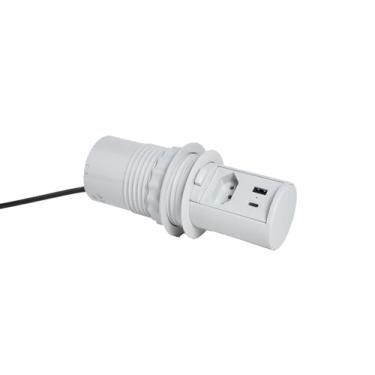 Imagem de Mini Totem POP 20-1 tomada + 2USBs - Cinza