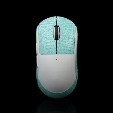 Imagem de Hokeyio Fita adesiva de mouse para Logitech G Pro X Superlight 2 antiderrapante suck sweat CS letra ciano