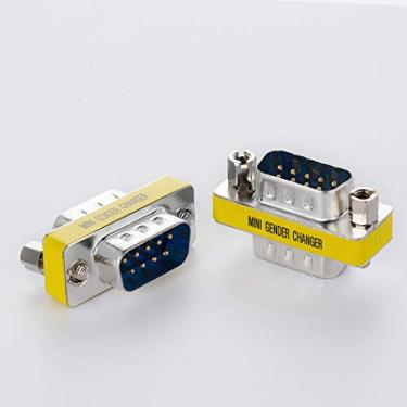 Imagem de Arnorin DB9 Gender Changer Serial RS232 Macho para Macho Mini Adaptador/Acoplador Pacote com 2