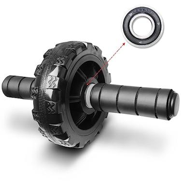 Imagem de PALLOTH Roda de rolo abdominal, equipamento de treino abdominal para treinamento de força abdominal e central difícil, capacidade de peso de 399 kg, sem ruído, equipamento de exercício de roda