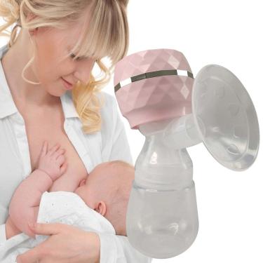 Imagem de Bomba de Tirar Leite Materno Extratora Bateria Eletrica Amamentação Recarregavel USB Mamadeira Massagem Portatil
