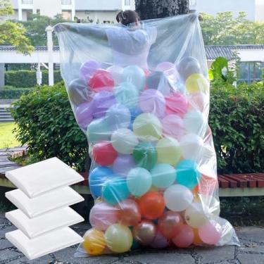 Imagem de 98.4 x 59 Inches Large Balloon Storage Bags,4PACK Balloon Bags for Transport Big Plastic Balloon Transport Bags,Clear Balloon Drop Bag ((4)