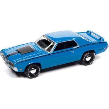 Imagem de Miniatura - 1:64 - 1970 Mercury Cougar Eliminator Azul - Classic Gold Collection - Johnny Lightning JLCG027