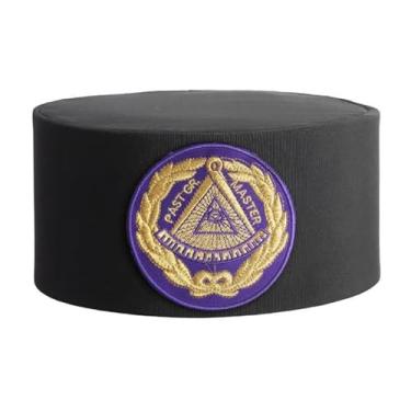 Imagem de Boné Past Grand Master Blue Lodge Crown - Patch roxo com emblema dourado, Preto, 61