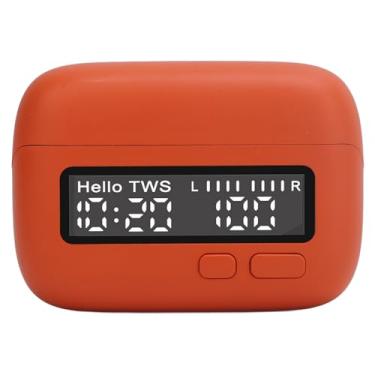 Imagem de 5.2 Fones de Ouvido, Estilo retrô ENC Com Redução de Ruído para Jogos Esportivos, Som Estéreo, Fones de Ouvido Sem Fio Com Display de Energia LED, para Fitness, Ciclismo, (ORANGE)