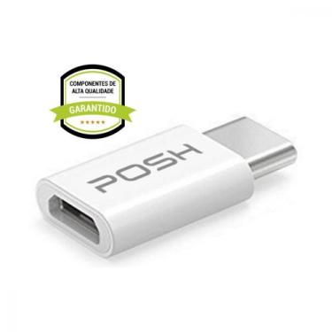Imagem de Adaptador Posh Micro USB para USB C em ABS para cabo USB