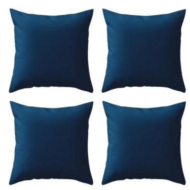 Imagem de Kit 4 Capas Lisas Varias Cores Para Sala Sofá Luxo - Gabi Flor, Azul