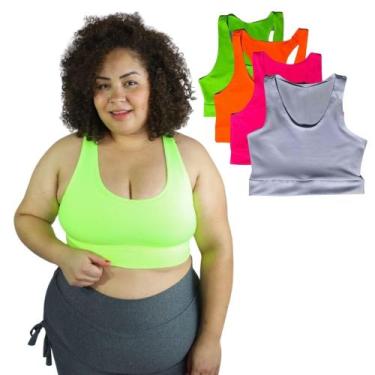Imagem de Kit com 4 TOPS PLUS SIZE ACADEMIA TREINO FITNESS DIA-A-DIA - SWG, GG