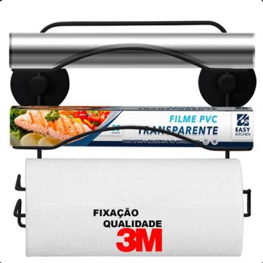 Imagem de Suporte Porta Rolo Guardanapo Filme Dupla Face 3m - Arthi, Preto