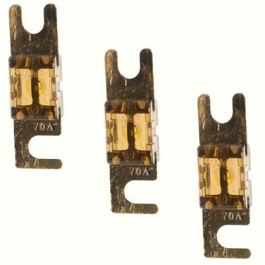 Imagem de Kit Com 3 Unidades Do Fusível Midi Mini Faca Modelo Anl Ouro Banhado D