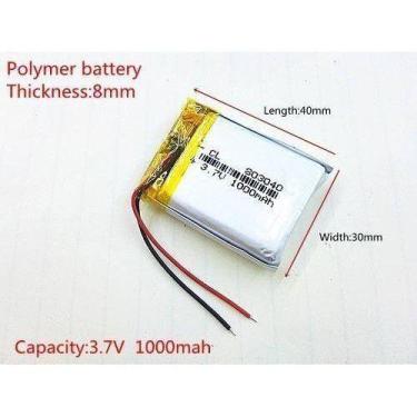 Imagem de Bateria Fone Ouvido 1000 Mah 3,7v 2 Fios 8x40x30 - bgb