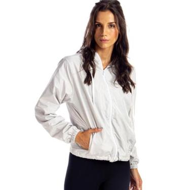 Imagem de Jaqueta Corta Vento Feminina Impermeável Lisa - UseCambiare, Pérola, G