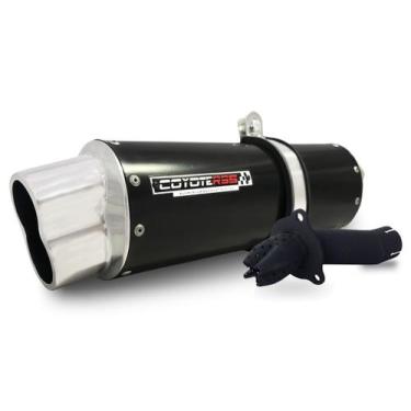 Imagem de Escape / Ponteira Coyote RS5 Boca 8 Aluminio Oval - Ninja 250 R - Kawa