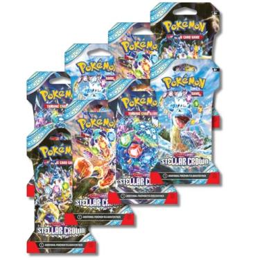Imagem de Pokemon TCG Scarlet & Violet Stellar Crown - 8 Boosters Packs (80 Cards)