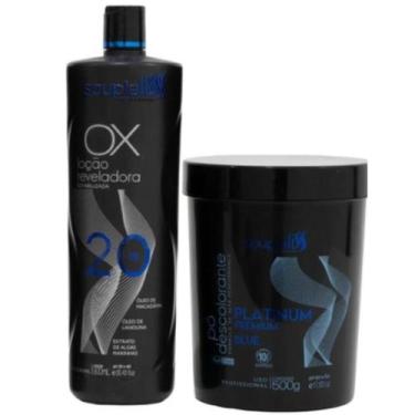 Imagem de Pó Descolorante Blue Azul 500gr + Ox Souple Liss Água Oxigenada - Soup