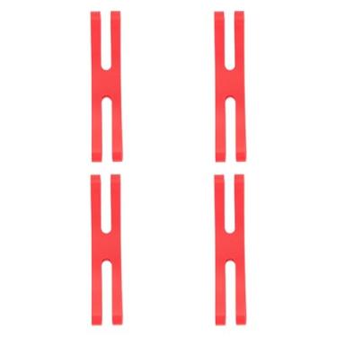 Imagem de Ioensy 4Pcs Silicone Rubber Bands Wrapping Bands Bowl Supplies Plate H Shaped Bands Elastic Straps for Game Box Outdoor Sports Books, Vermelho