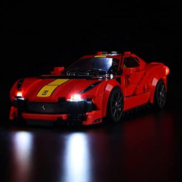 Imagem de Kyglaring LED Lighting Kit (No Model) Designed for Lego Ferrari 812 Competizione 76914 Race Car Model Building kit - Without Lego Set (Classic Version)