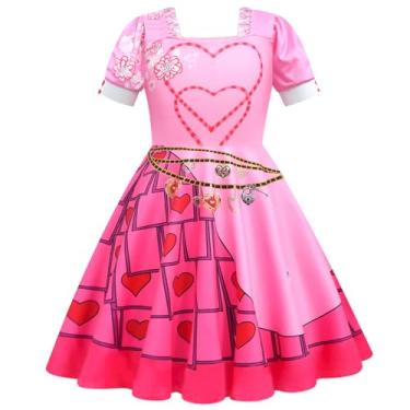 Imagem de Aotekids Vestido de fantasia de princesa para meninas, roupas de cosplay de Halloween com peruca e luvas4-10 anos, rosa, 11-12 Anos