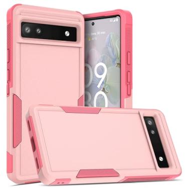 Imagem de RRXSYXL Capa para celular Google Pixel 6A, proteção de grau militar resistente à prova de choque e anti-arranhões para Google 6A (rosa fofo)
