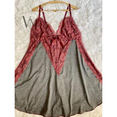 Imagem de Camisola Plus Size até o tamanho 58 - VM Store, Vinho, 48/50