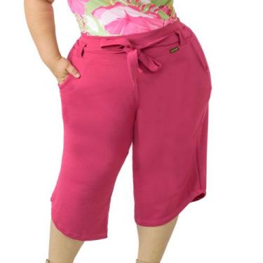 Imagem de Calça Pantacourt Cinto Laço Bolso Moda Feminina Plus Size - Catwalk, P