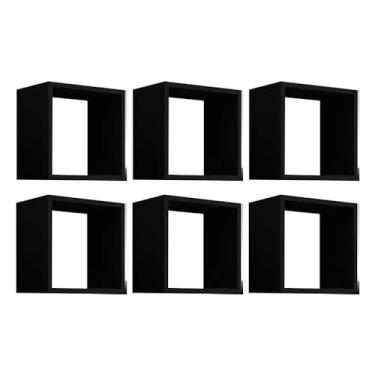 Imagem de Kit 6 Nichos Organizador 30x30cm Preto G01 - Gran Belo