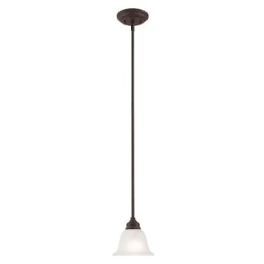 Imagem de Livex Lighting 1340-07 Essex 1-Light Mini Pendente, Bronze