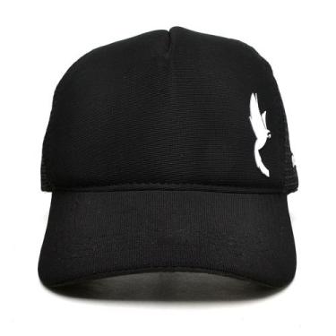 Imagem de Boné Branco com Telinha Preto Tamanho único e Ajustável Super Leve e C